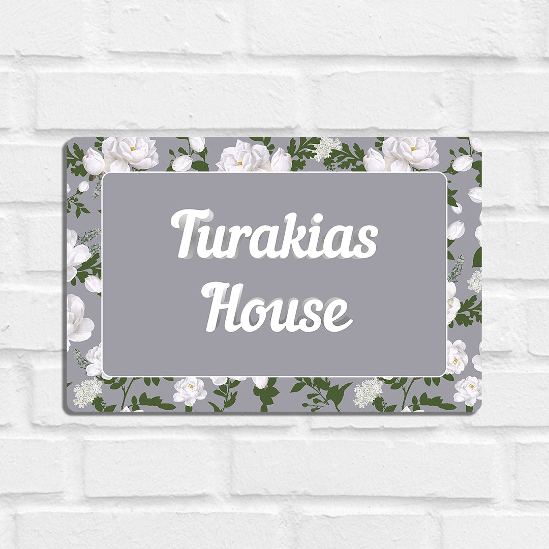 Peonies Name Plate - Standard