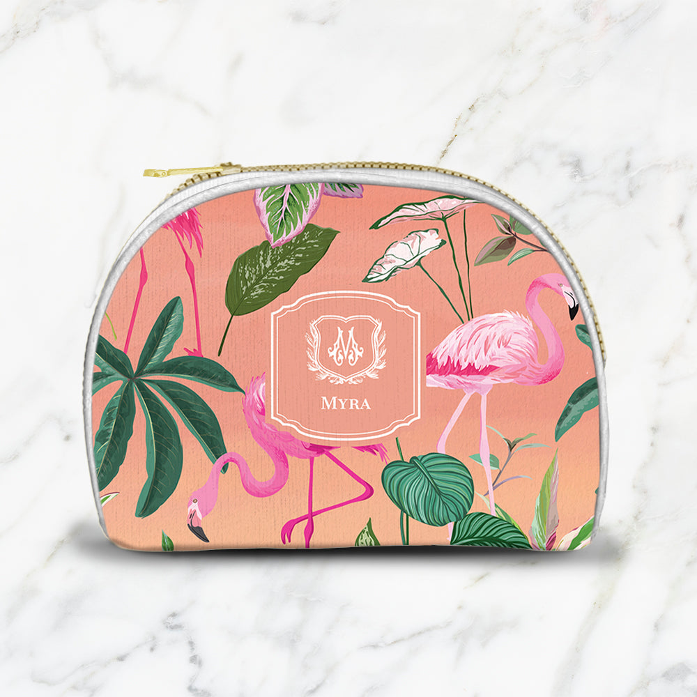 Flamingo Foliage Pouch