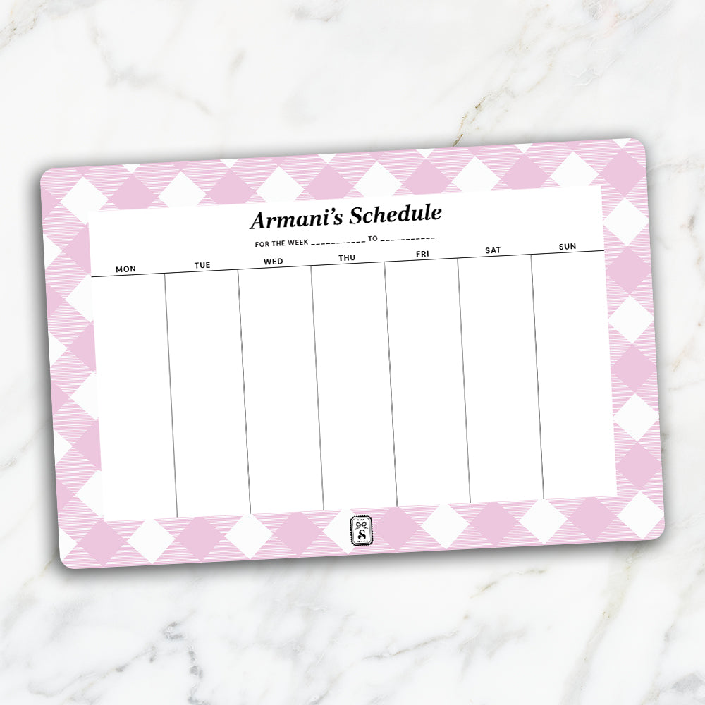 Gingham Weekly Planner