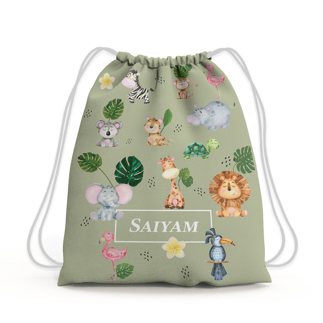 Jungle Friends Drawstring Bag (kids)