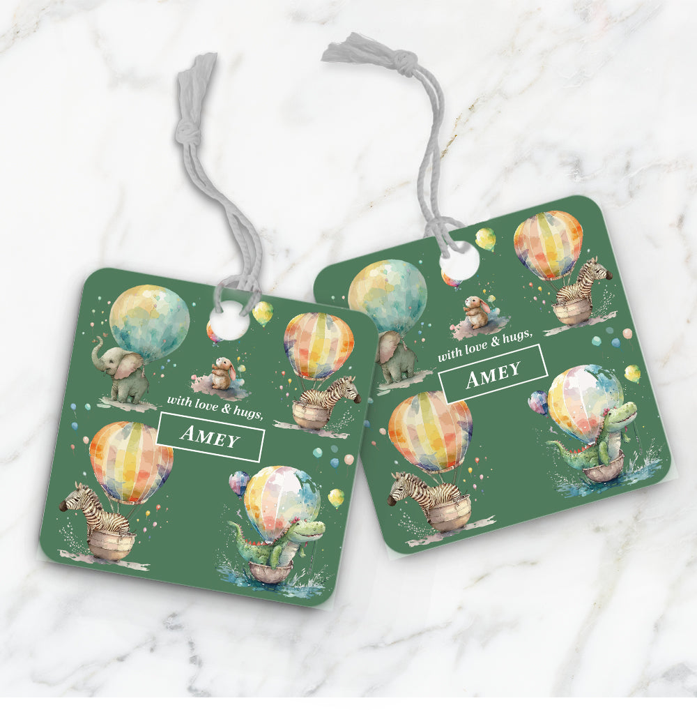Balloon Safari Gift Tag (kids)