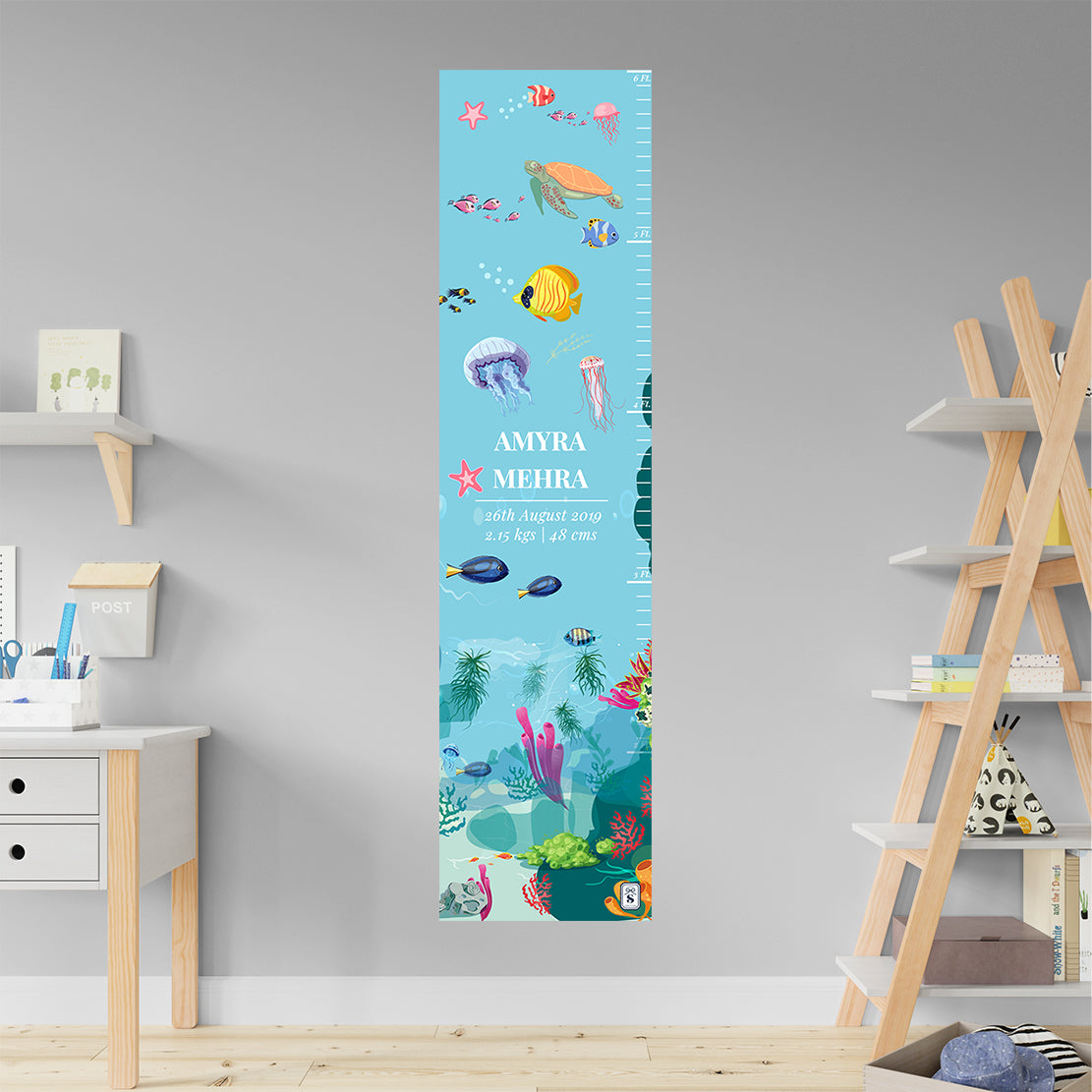 Ocean Bed Height Chart (kids)