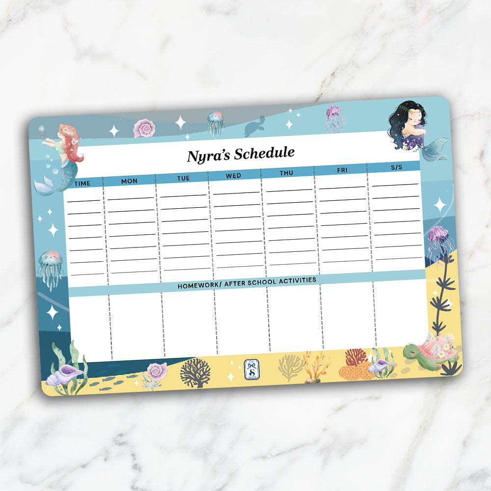 Mermaid Magic Kids Schedule Planner