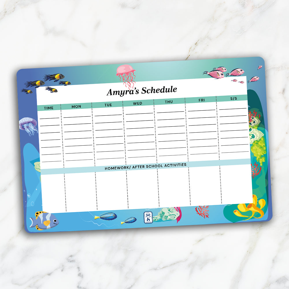 Ocean Bed Kids Schedule Planner