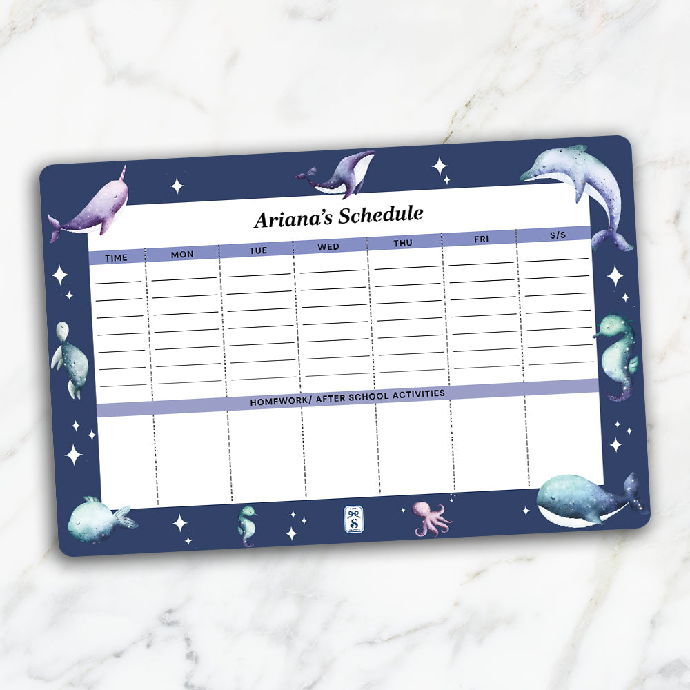 Midnight Ocean Kids Schedule Planner