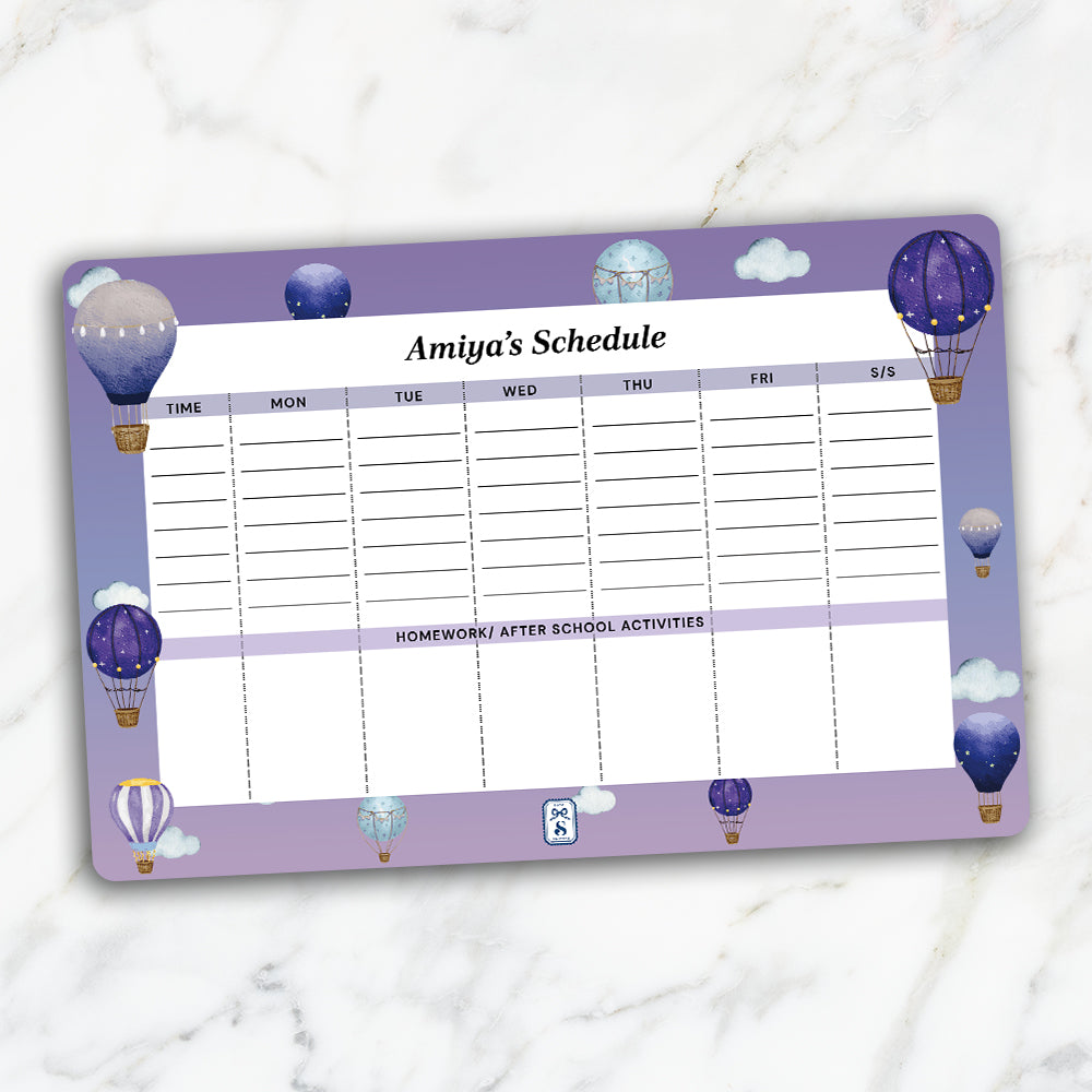 Night Flight Kids Schedule Planner