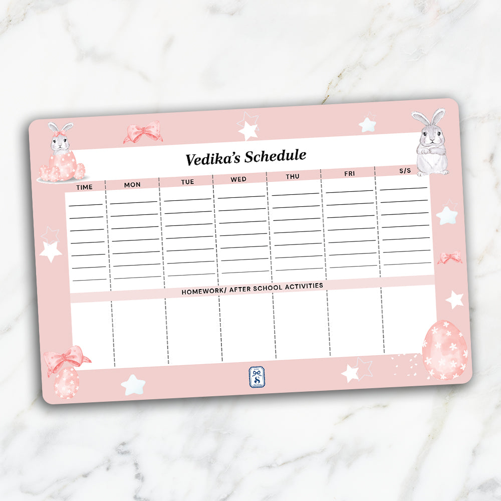Easter Bunnies Kids Schedule Planner