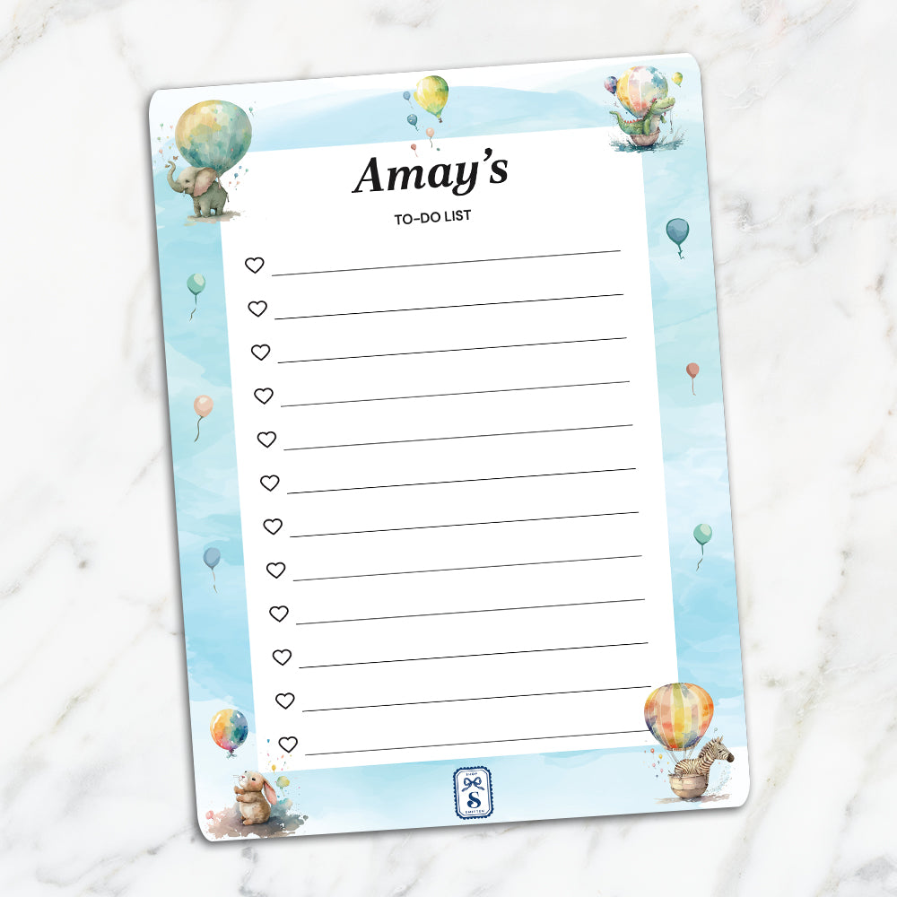 Balloon Safari Kids To-Do List