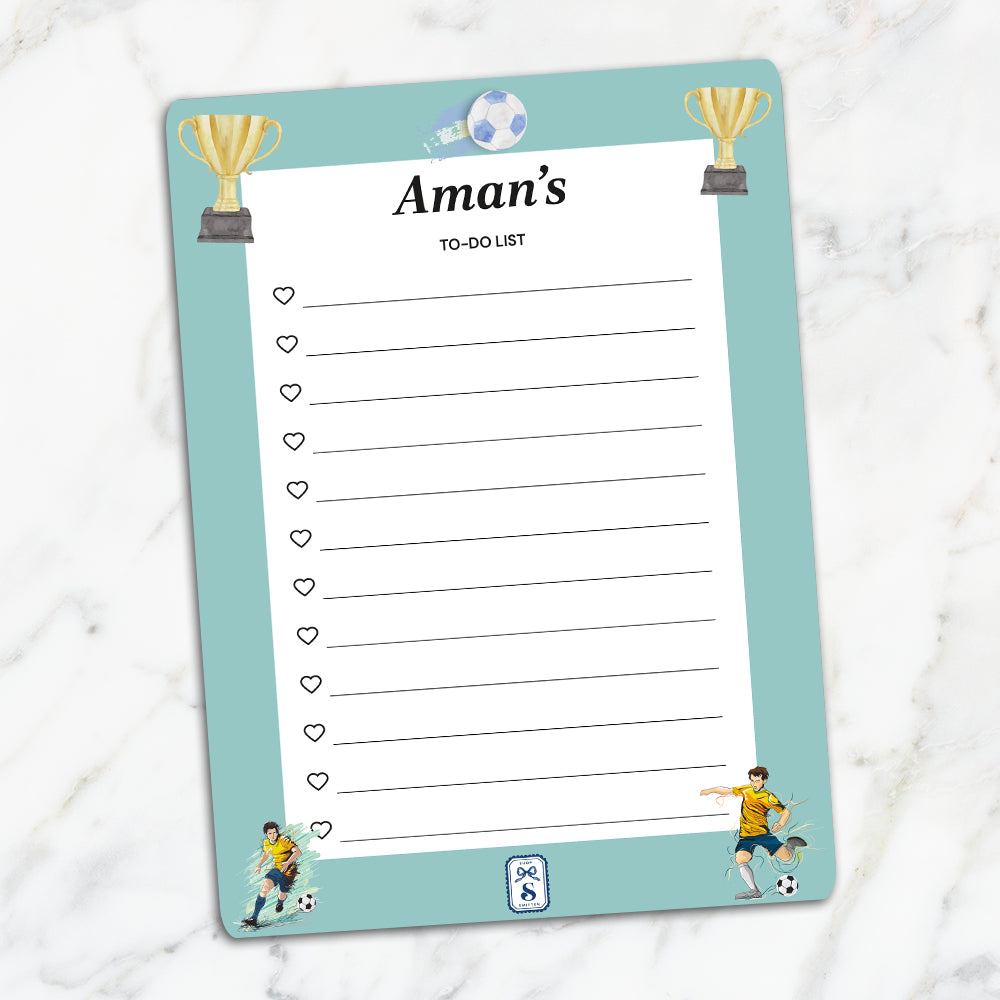 Football Fever Kids To-Do List