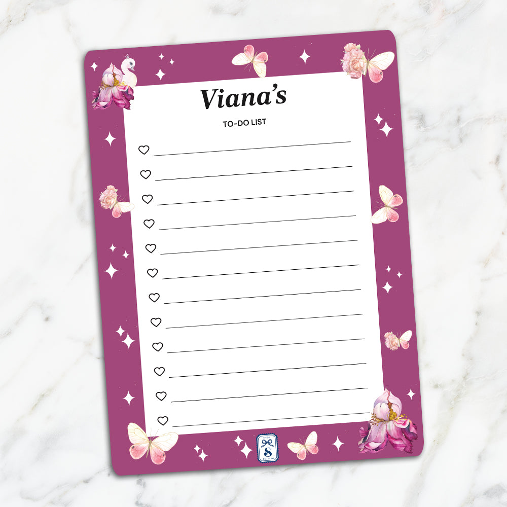 Butterfly Swan Blossom Kids To-Do List