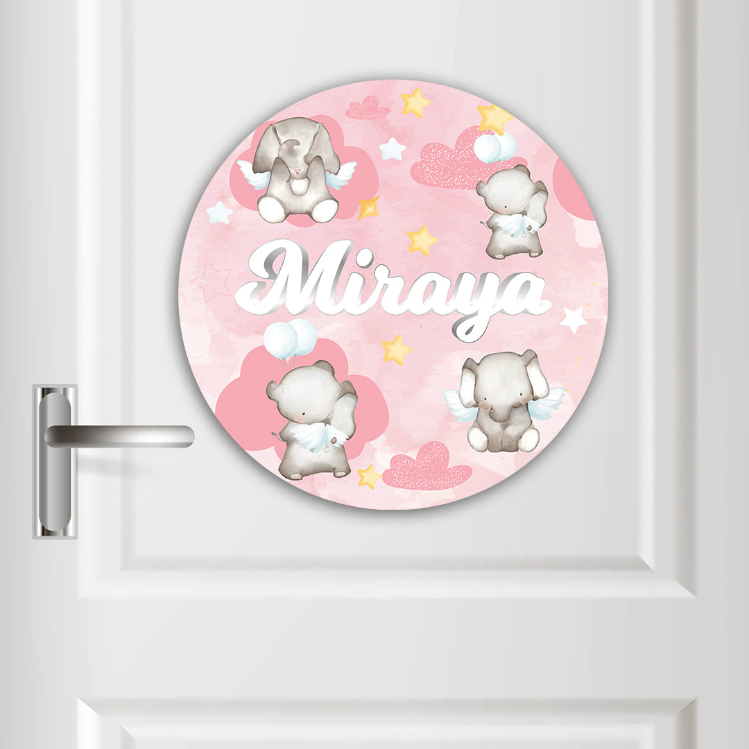 Lil Forest Friends Name Plate (Round)
