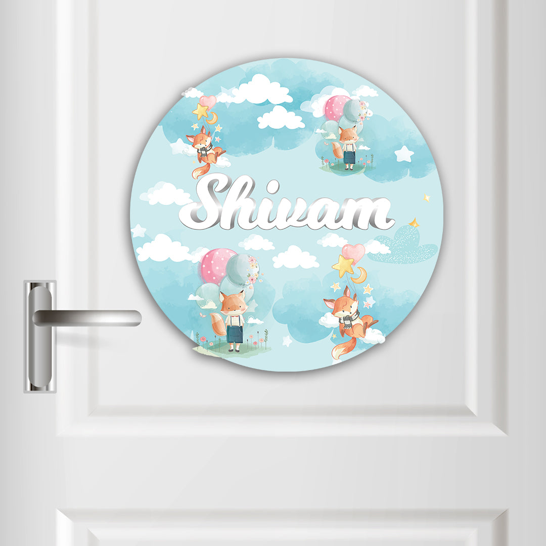 Lil Forest Friends Name Plate (Round)