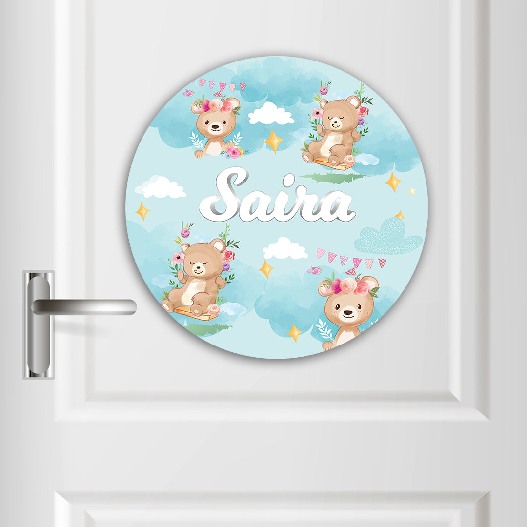 Lil Forest Friends Name Plate (Round)