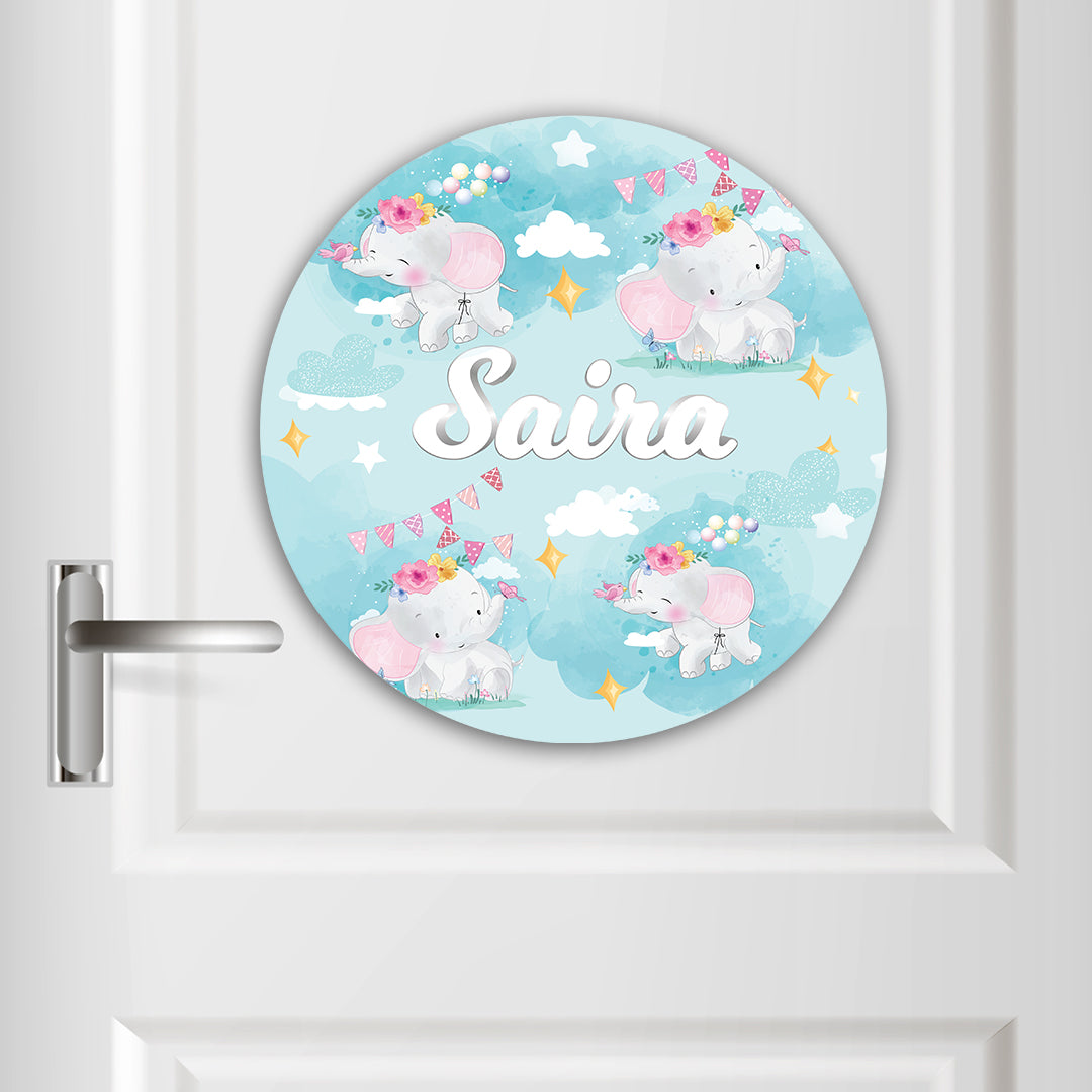 Lil Forest Friends Name Plate (Round)