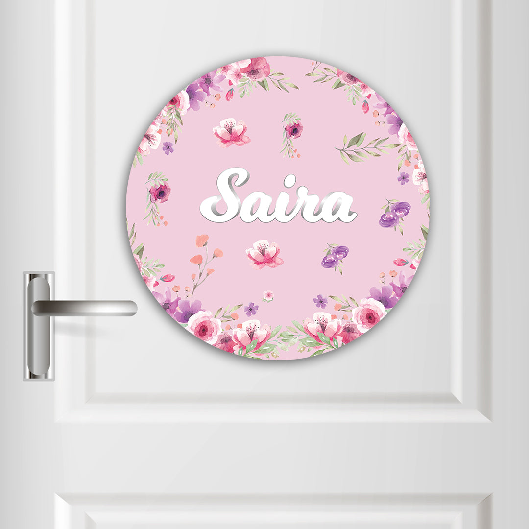 Floral Fiesta Name Plate (Round)