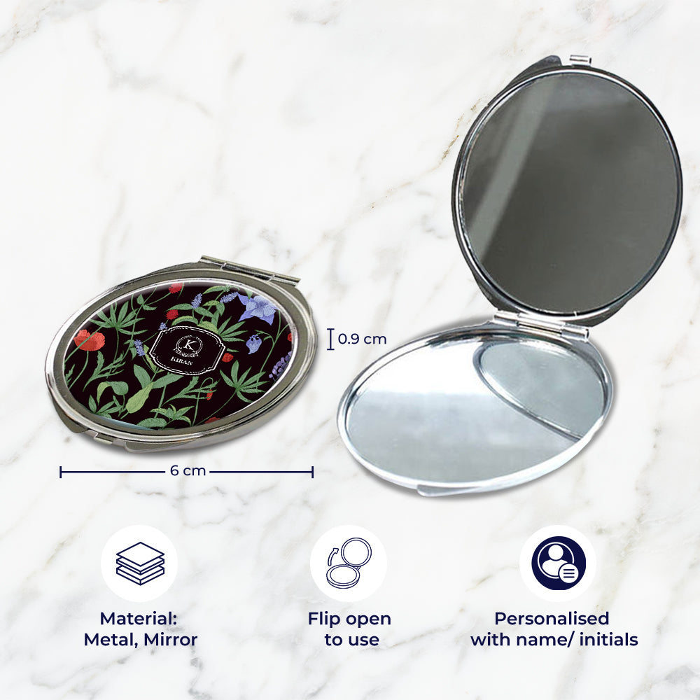 Scarlet Bloom Compact Mirror