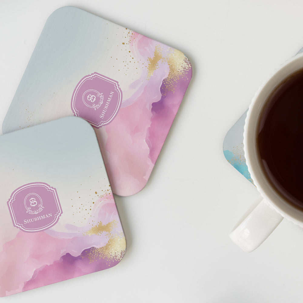 Gilded Strokes Coasters