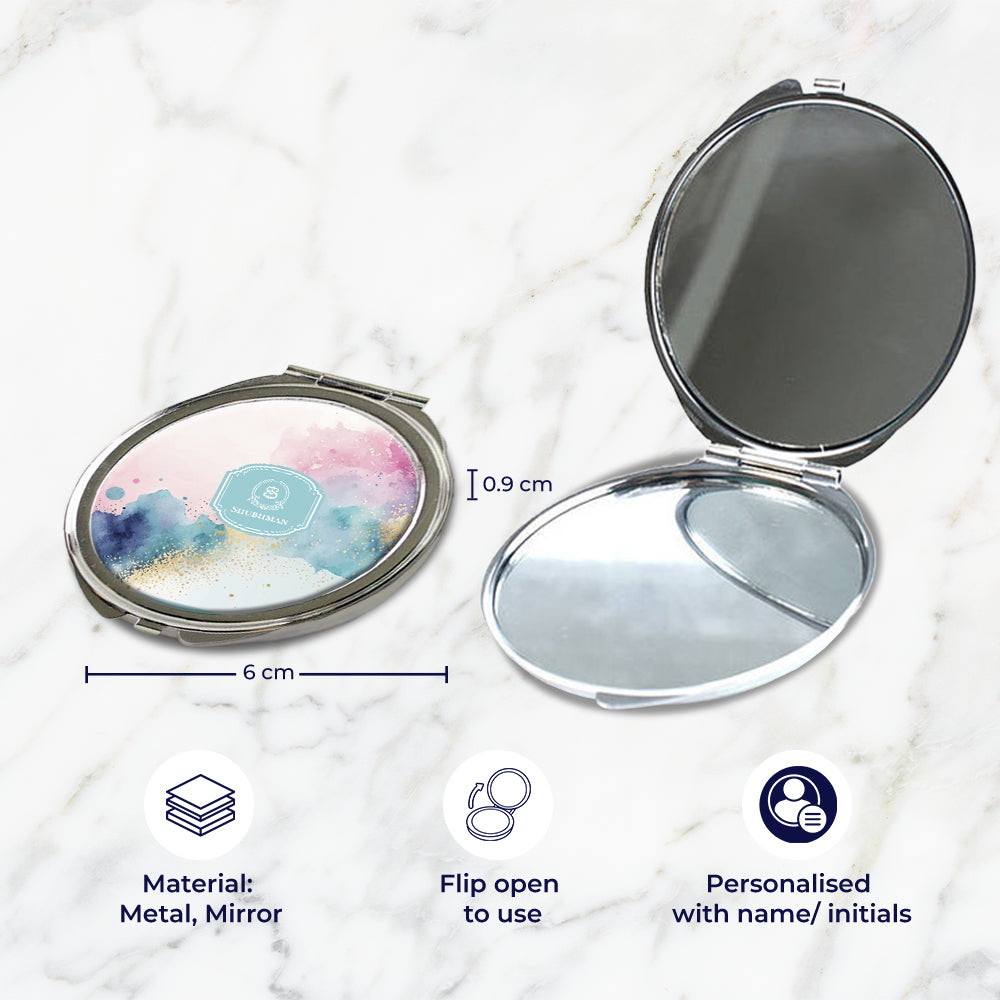 Gilded Strokes Compact Mirror