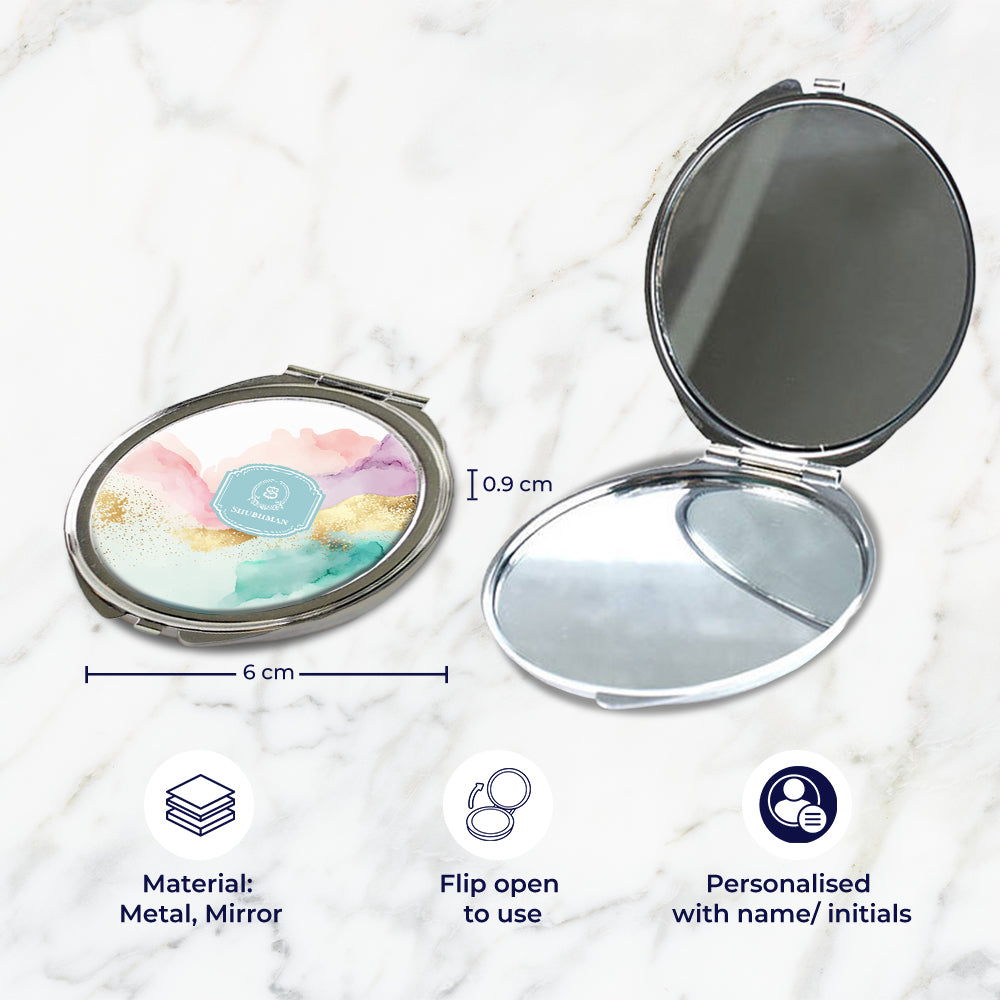 Gilded Strokes Compact Mirror