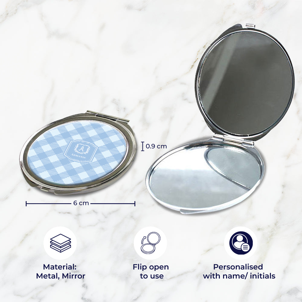 Gingham Compact Mirror