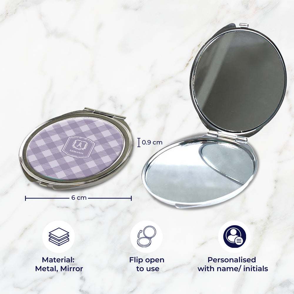 Gingham Compact Mirror