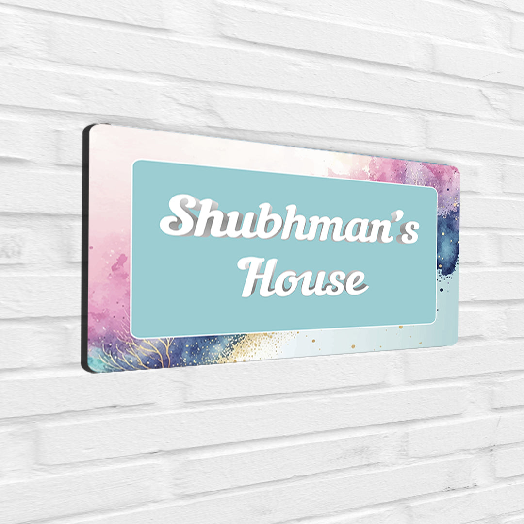 Gilded Strokes Name Plate - Standard