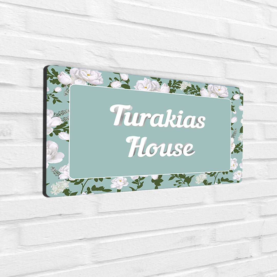Peonies Name Plate - Standard
