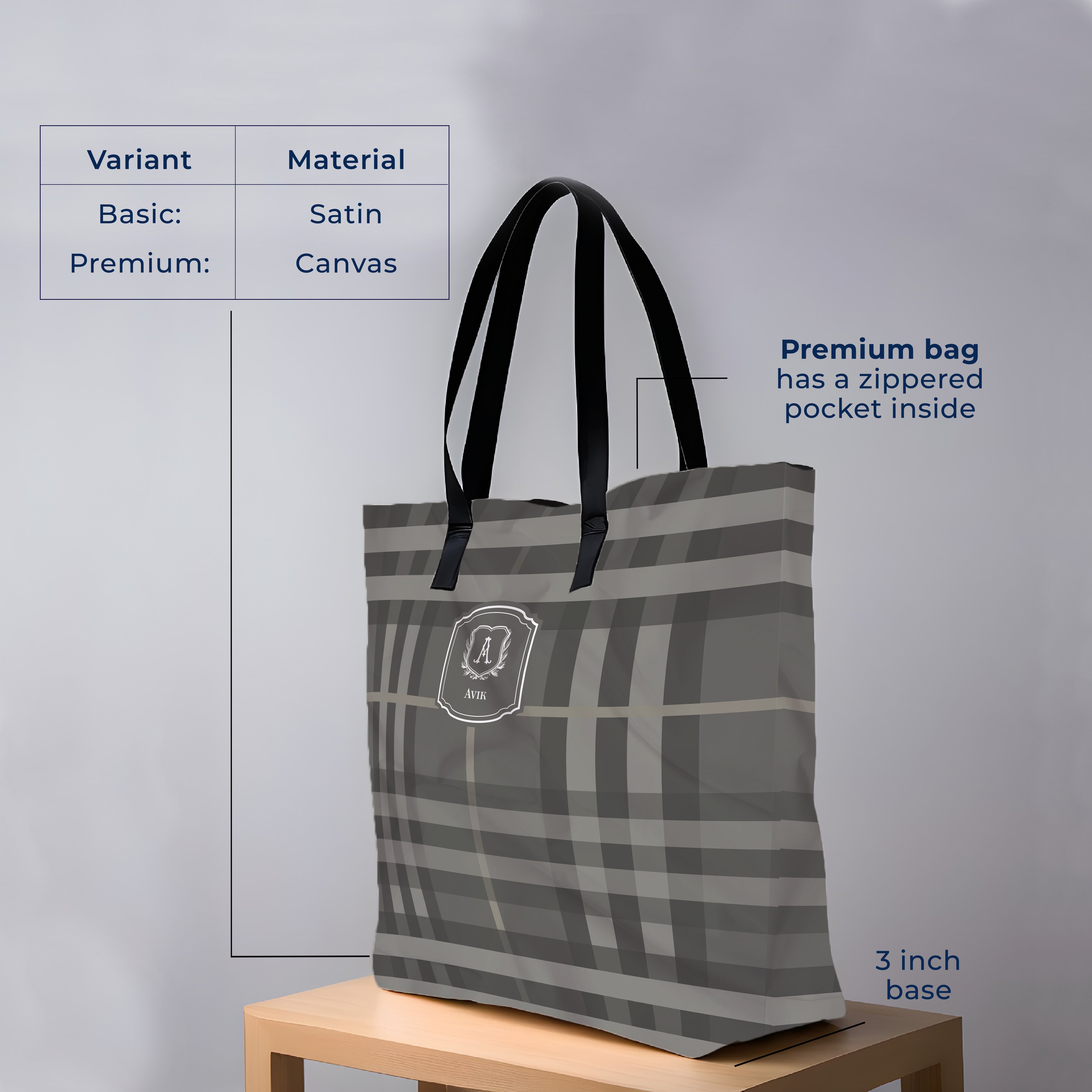 Plaid Tote Bag