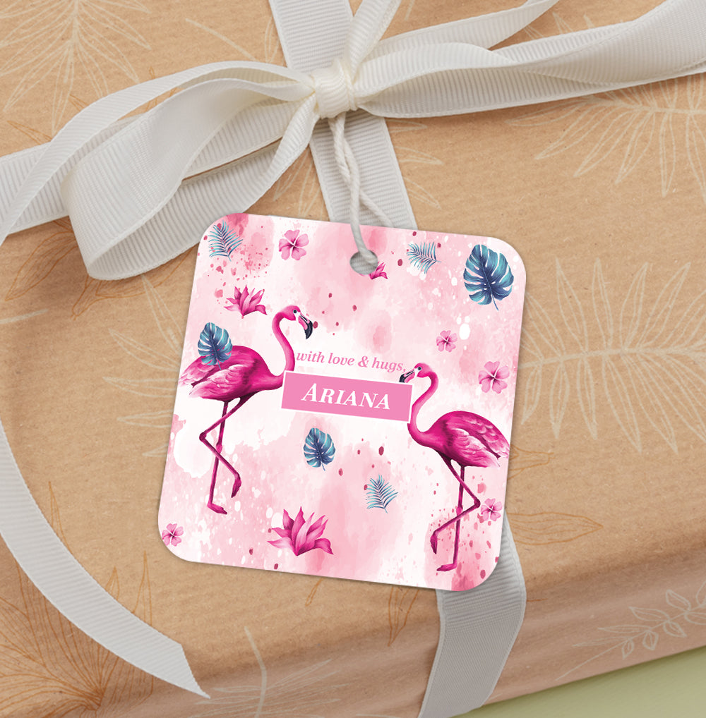 Flamingo Fiesta Gift Tag (kids)