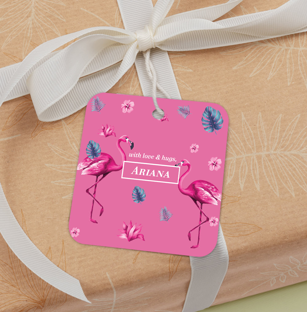 Flamingo Fiesta Gift Tag (kids)