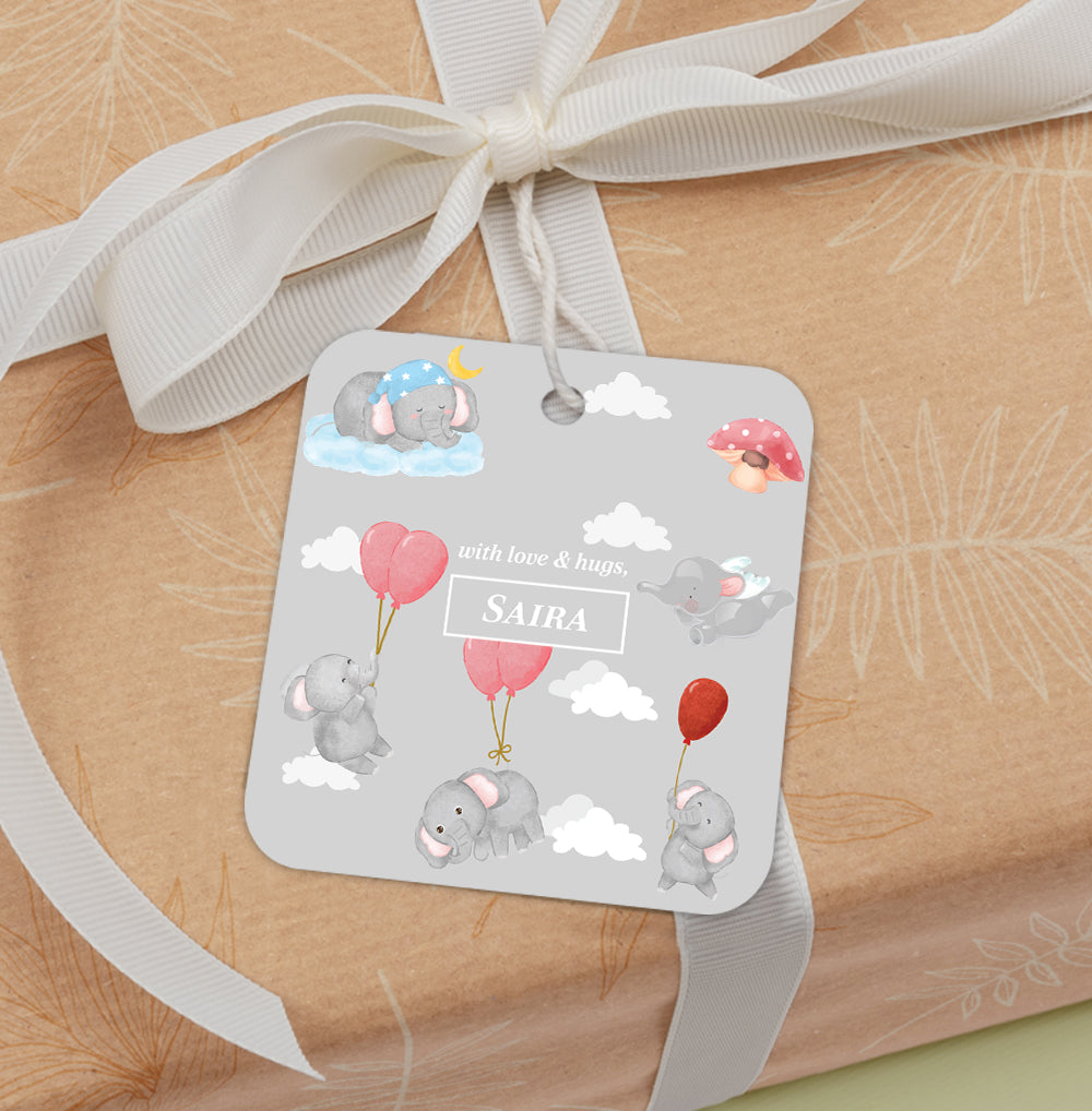 Red Balloon Ellie Gift Tag (kids)