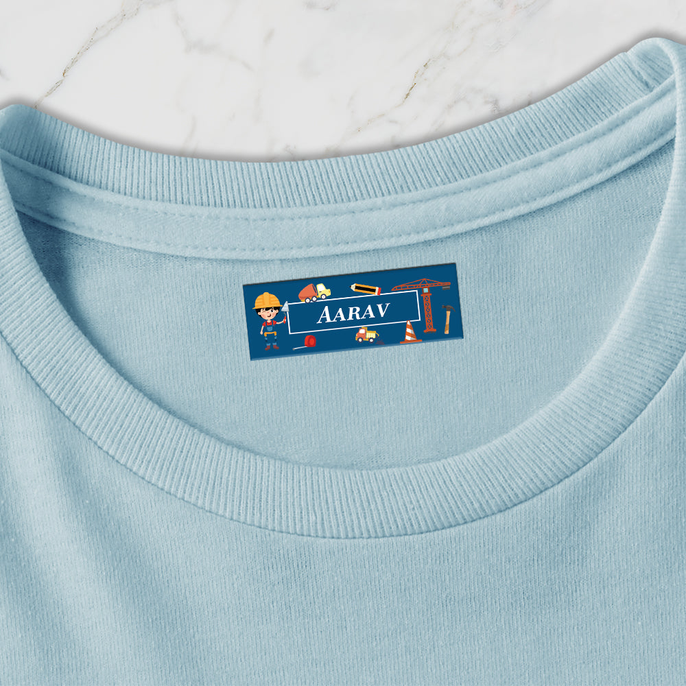 Little Builder Iron on Labels - set of 30