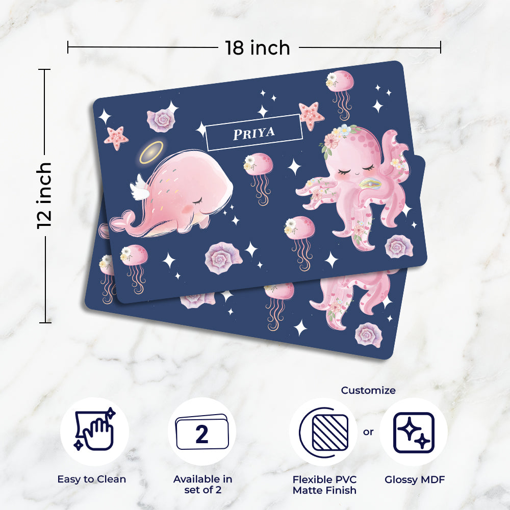 Blushing Underseas Placemat - Set of 2