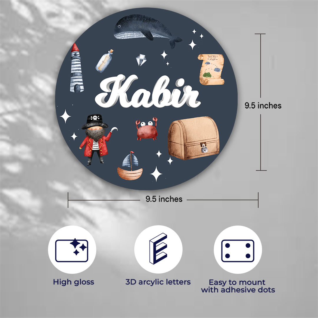Treasure Island Name Plate (Round)