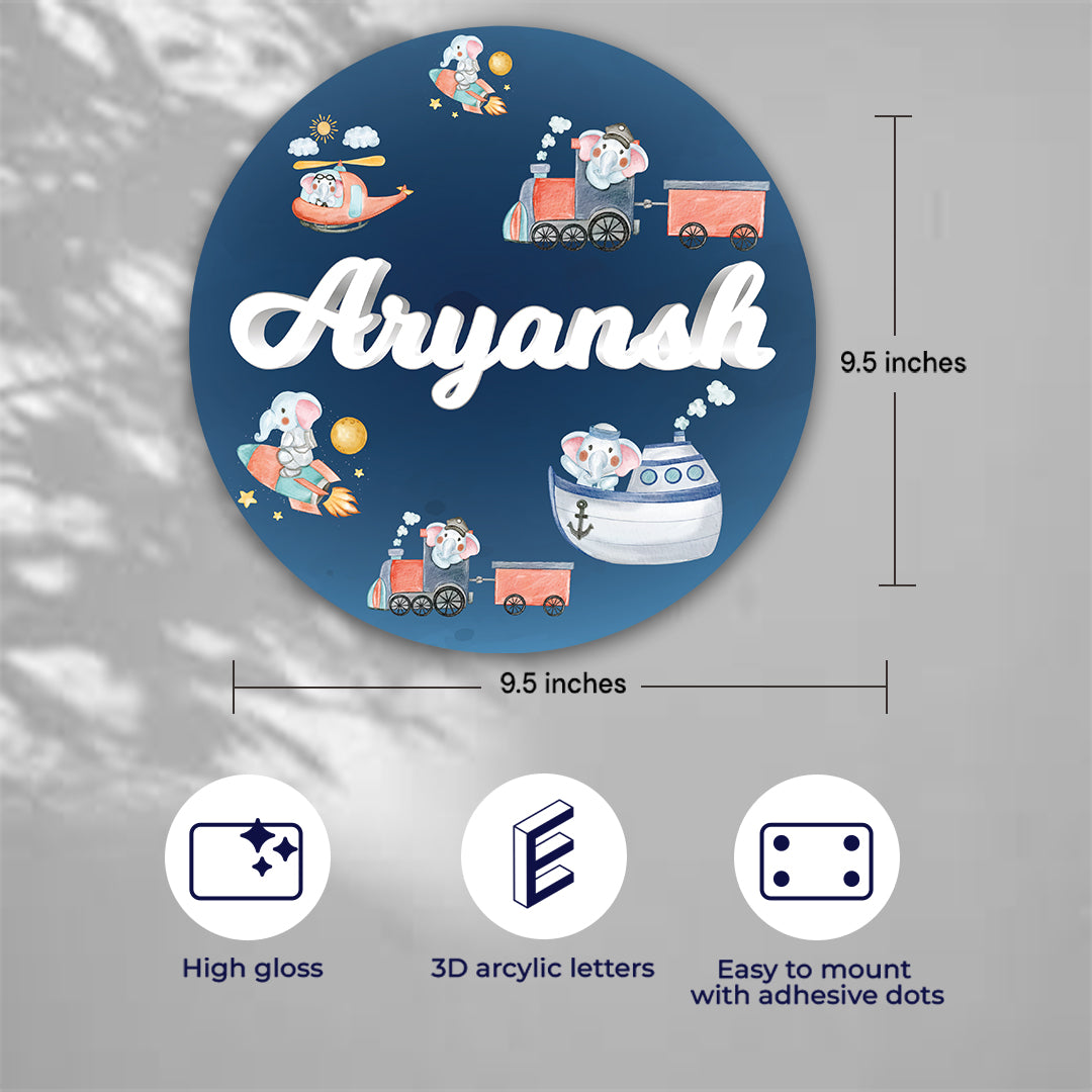 Captain Ellie Name Plate (Round)