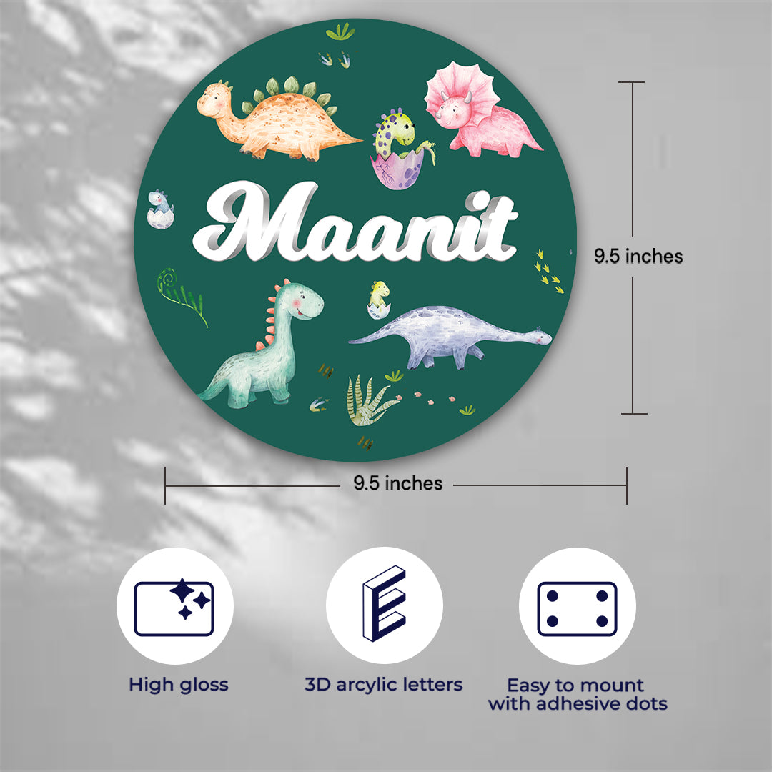 Dinoland Name Plate (Round)