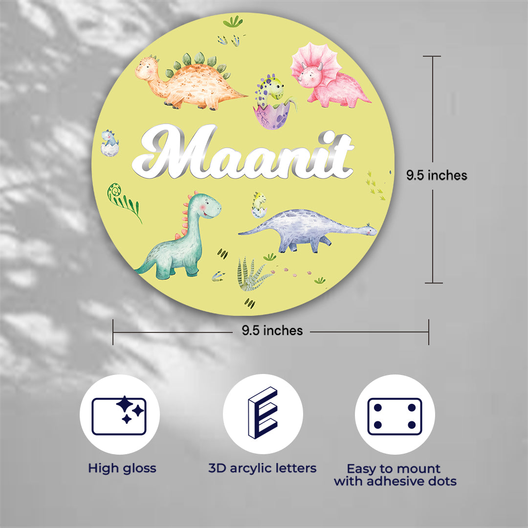 Dinoland Name Plate (Round)