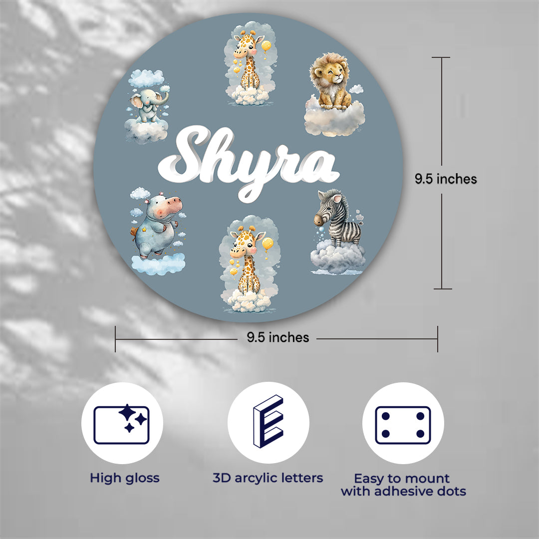 Lofty Animals Name Plate (Round)