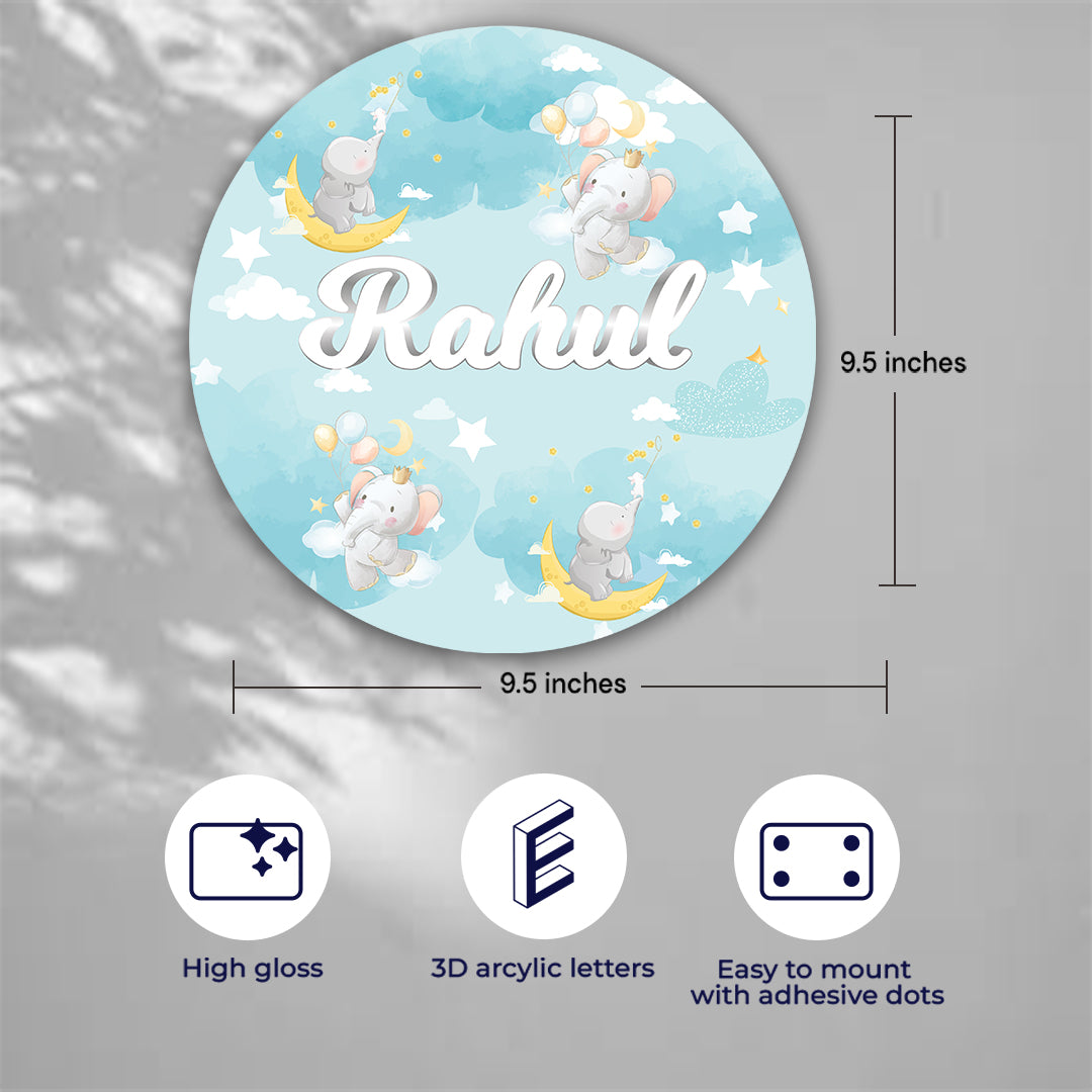 Lil Forest Friends Name Plate (Round)