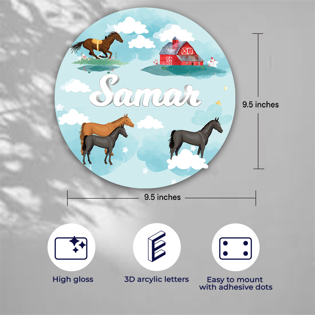 Lil Forest Friends Name Plate (Round)