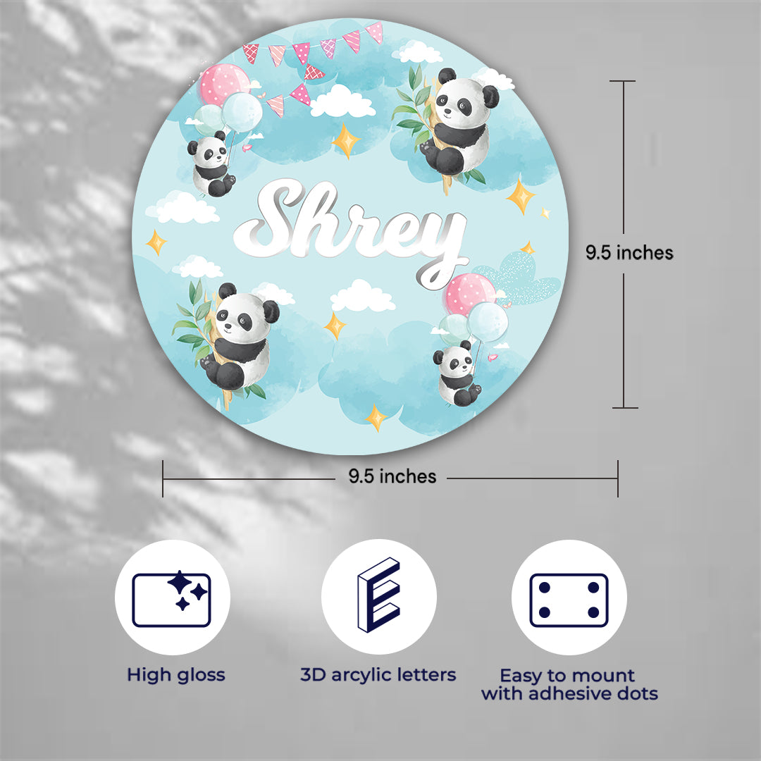 Lil Forest Friends Name Plate (Round)
