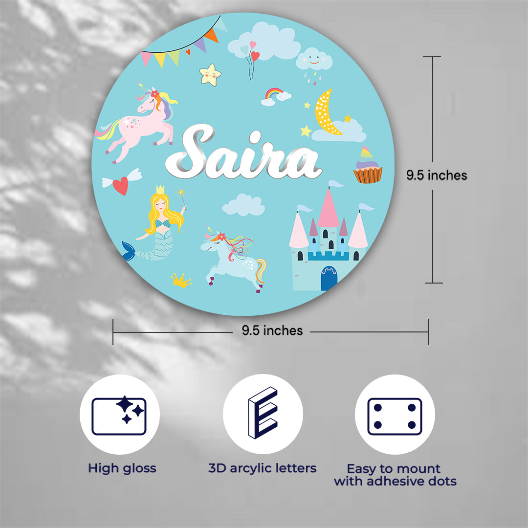 Princess Name Plate (Round)