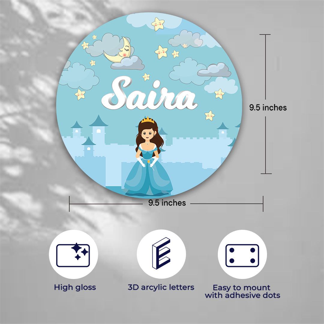 Princess Name Plate (Round)
