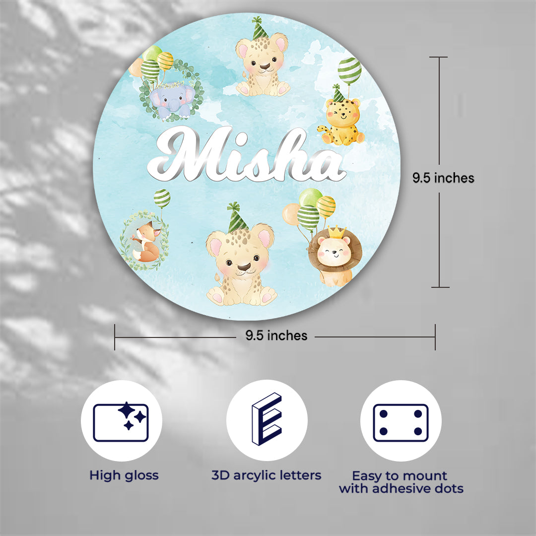 Safari Soiree Name Plate (Round)