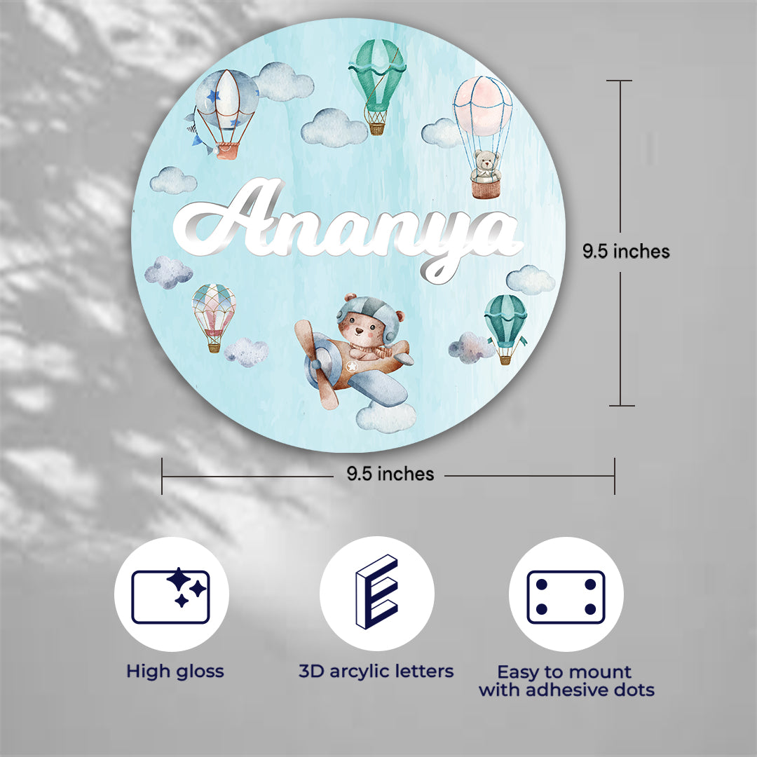 Infinite Sky Name Plate (Round)