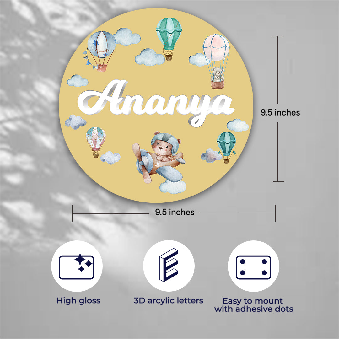 Infinite Sky Name Plate (Round)