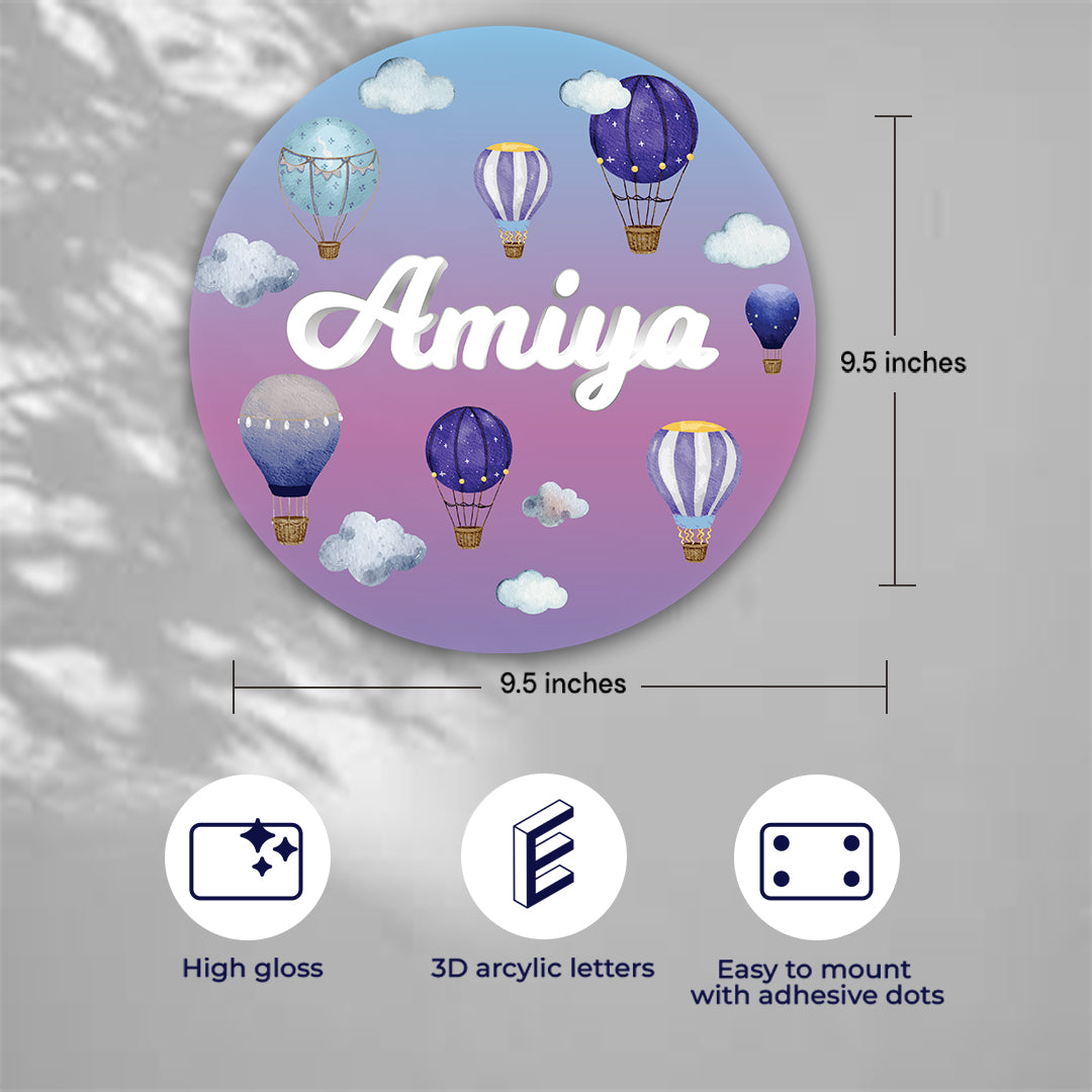 Night Flight Name Plate (Round)