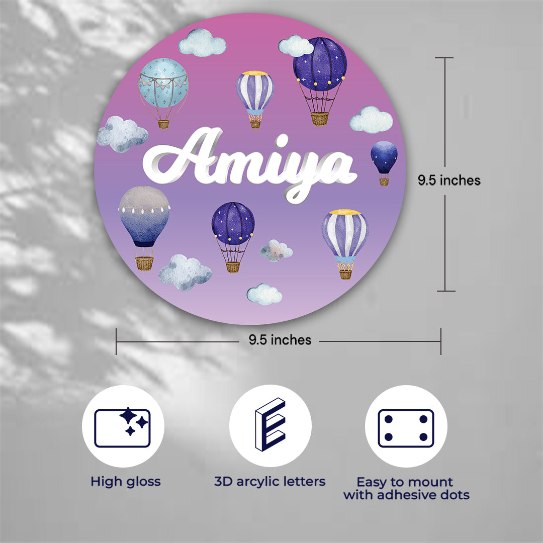 Night Flight Name Plate (Round)