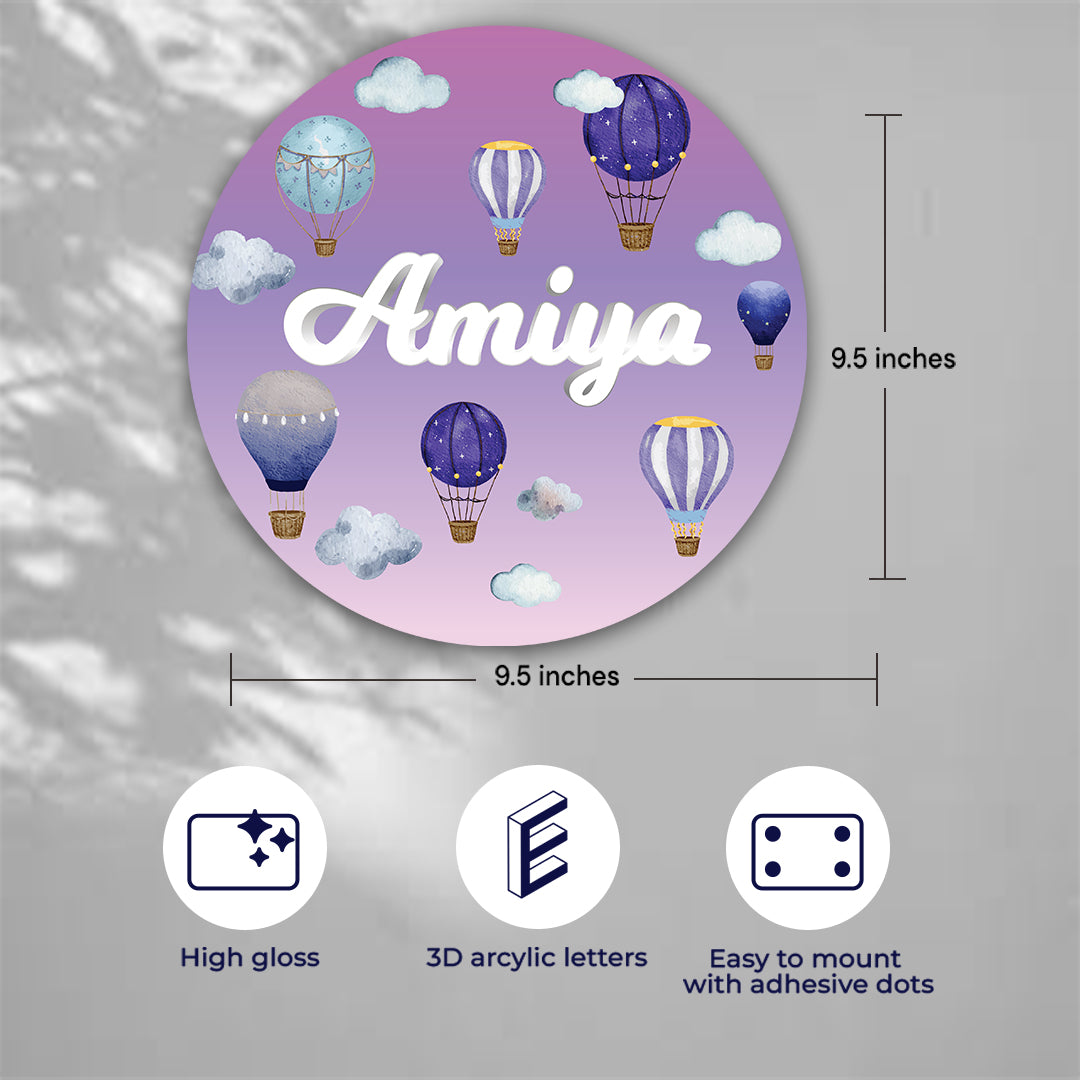 Night Flight Name Plate (Round)