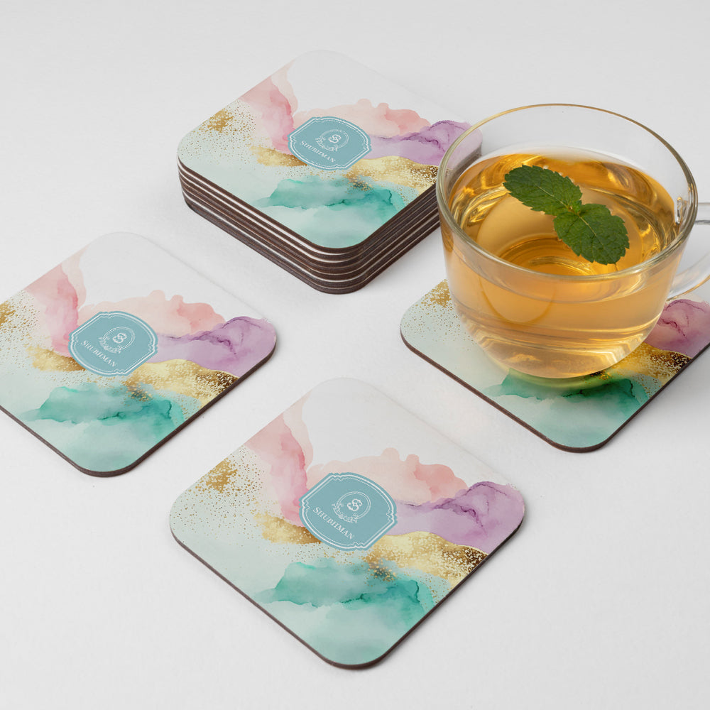 Gilded Strokes Coasters